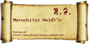Merschilcz Helén névjegykártya